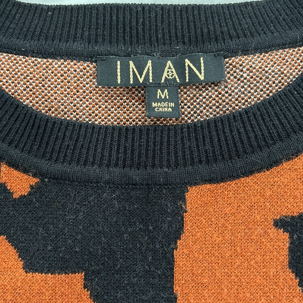 Iman Zebra And Leopard Print Asymmetrical Sweater - image 3